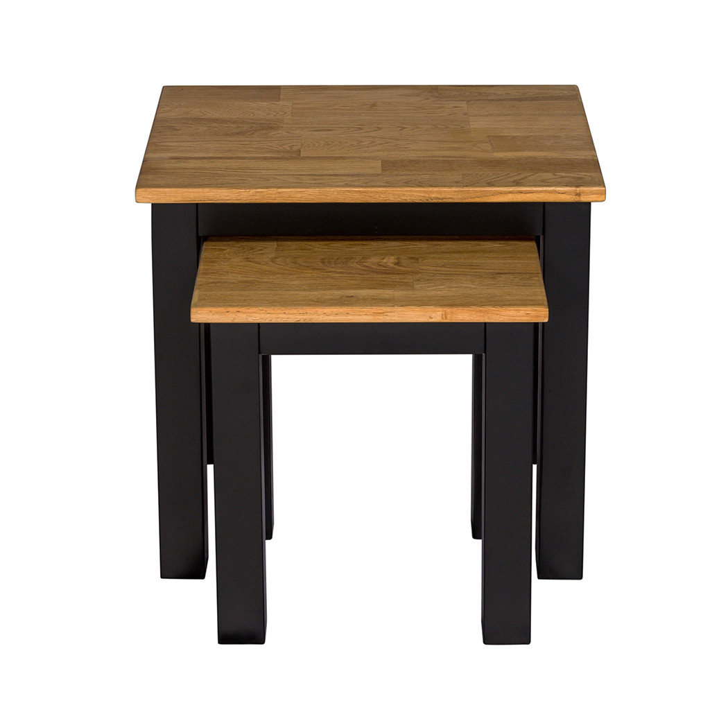 Copenhagen Nest of Tables Black Frame-Oiled Wood