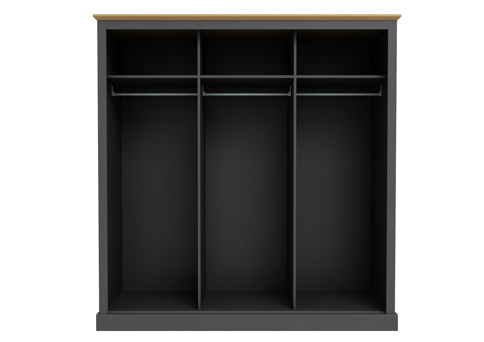 Devon Charcoal Triple Sliding Wardrobe