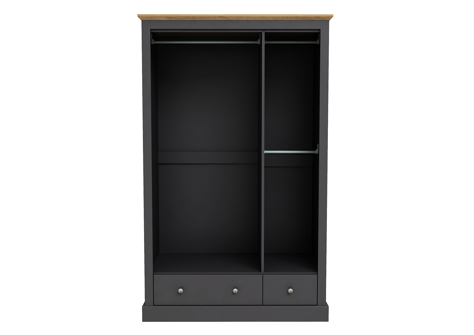 Devon Charcoal Triple Wardrobe