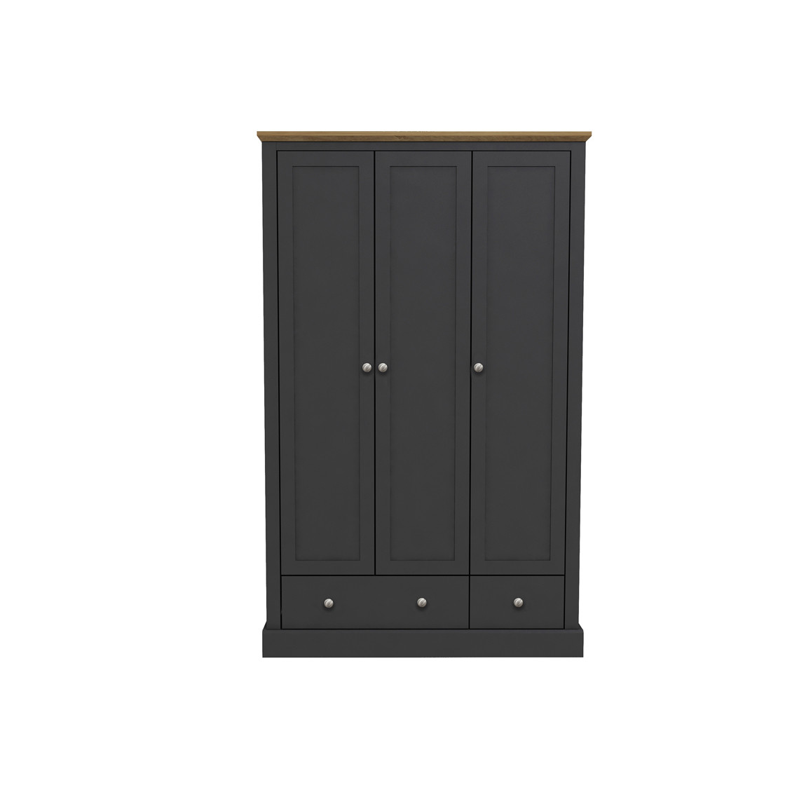 Devon Charcoal Triple Wardrobe