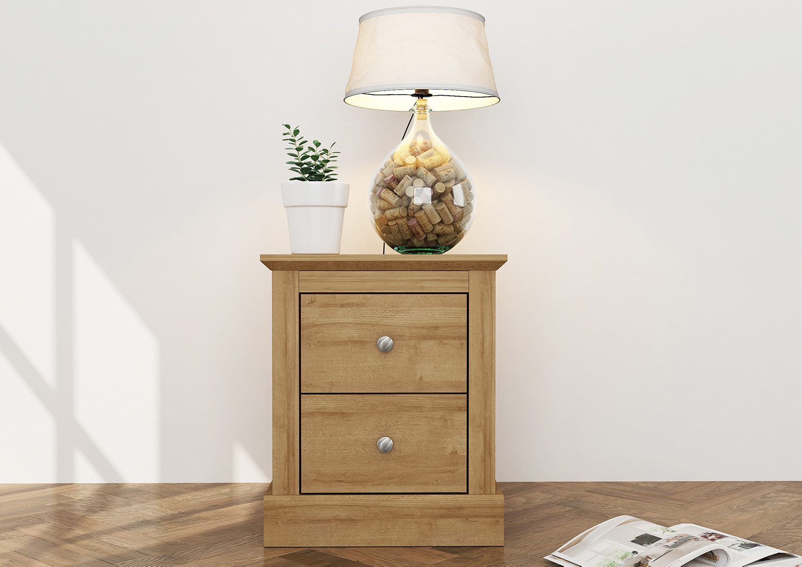 Devon Oak Bedside Cabinet