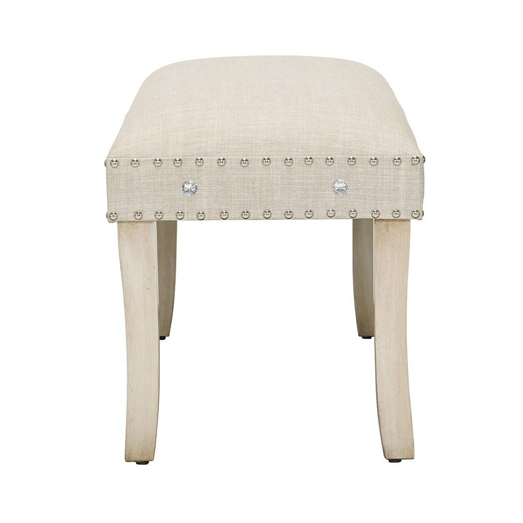 Lyon Fabric Bench Cream