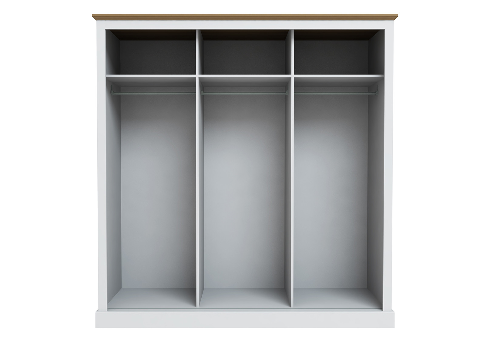 Devon White Triple Sliding Wardrobe