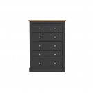 Devon 5 Drawer Chest Charcoal