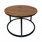 Java Coffee Table Black Frame-Distressed Tops