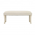 Lyon Fabric Bench Cream